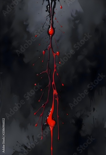 Dark Blood Dripping Background