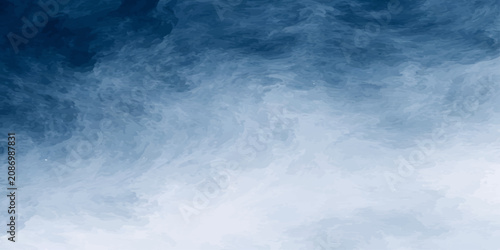 Fotografie Bright Blue Sky with Soft White Clouds, Clear Weather Atmosphere, Summer Cloudsc