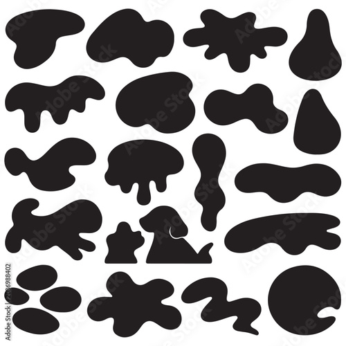 Abstract Organic Blobs and Fluid Camouflage Shapes Set