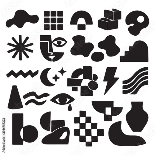 vector illustration of a set of different objects
