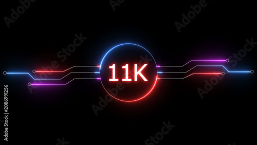 Photos Neon social media followers or subscribers