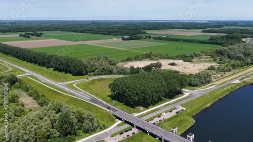 Aerial of a possible location for a barracks in Zeewolde, Flevoland. The site is mentioned as a possible location for a new Defence barracks for the Dutch Armed Forces.