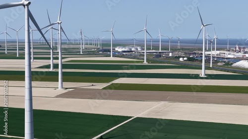 Aerial of the Oostpolder near Eemshaven, Groningen