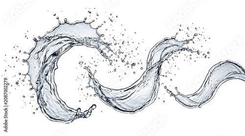 Abstract swirling black and white line design