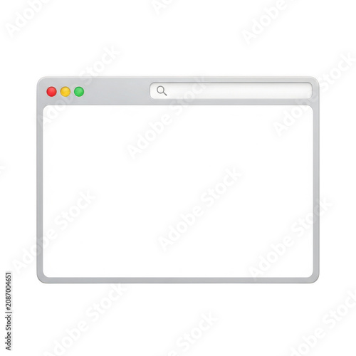 Simple web browser window interface icon