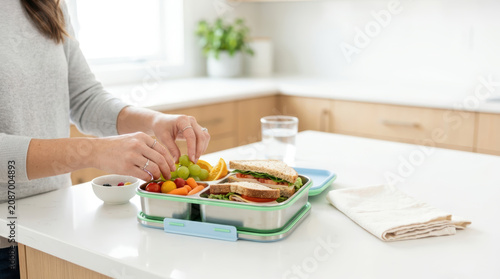 Healthy lunchbox packed with nutritious ingredients for meal prep