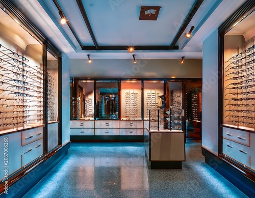 modern optical shop with stylish spectacles and ambient lighting optical shop stylish spectacles ambient lighting