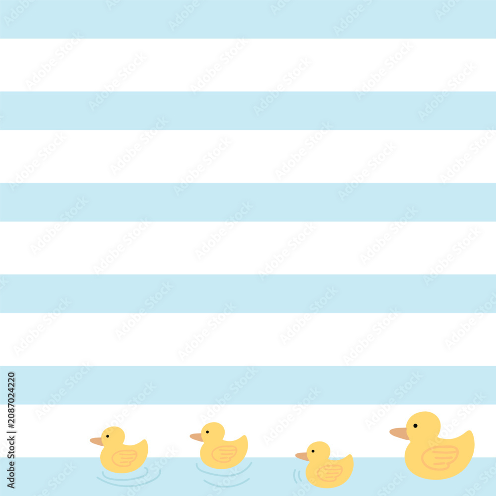 Fototapeta premium Flower duck and horse cute theme. Diary notes vector illustration templates.
