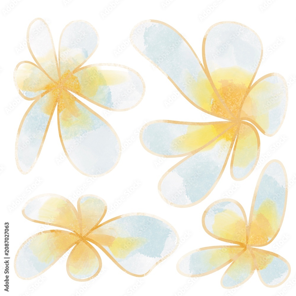 Obraz premium Flower Art Pattern Aesthetic Watercolor Painting Abstract Illustration Modern Minimalist Wallpaper Design Repeatable Seamless