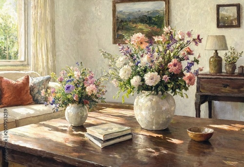 flowers on the table