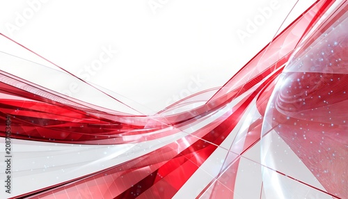 Abstract Red and White Background for Indonesia Independence Day Celebration with Flowing Silk Waves, Modern Patriotic Design, Premium Minimal Banner
