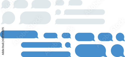 Cuadro en lienzo Modern Chat Bubble Templates for Messaging Apps, Customer Support, Online Conver
