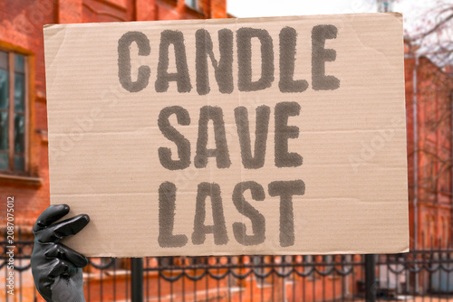 Fotografie "Candle save last" Using wax fully honors the object