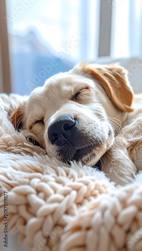 Sleeping Puppy Portrait.