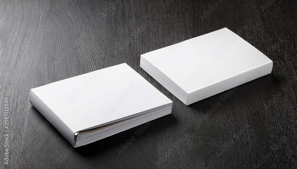 Fototapeta premium blank bookmark mockup white simple book paper blanks
