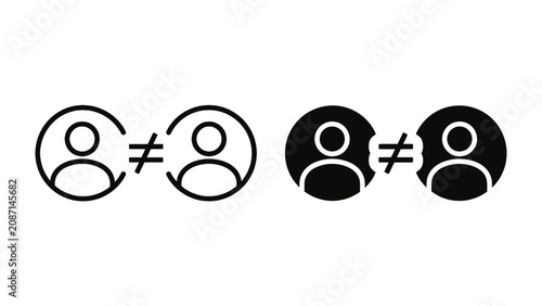 Принти на полотні Inequality Symbolizing Social Differences