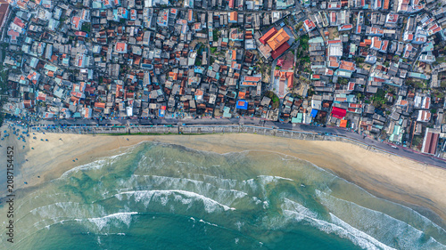 Foto Panoramic view of Nhon Hai fishing village, Quy Nhon city, Gia Lai, Vietnam
