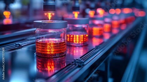 Pharmaceutical Manufacturing Vial Production Line.