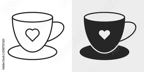 Konstfotografi Premium Coffee Icon represents specialty coffee beverages served in high-quality cafés