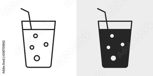 Quadro su tela Sparkling Water Icon represents carbonated water and refreshing beverages