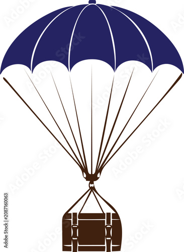 Obraz na plátně Cargo Parachute Icon