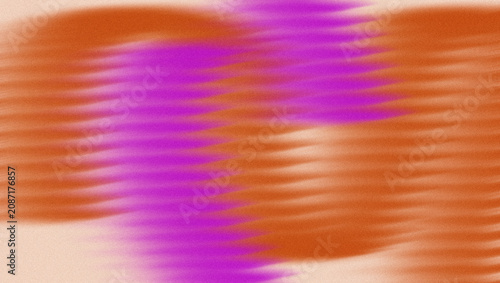 Abstract digital illustration featuring blurred waves of orange and purple colors creating a dynamic visual effect on a soft beige background
