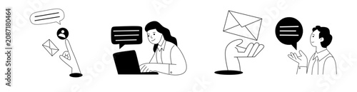 Communication Illustration Set