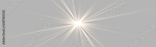 Foto Golden star PNG rays with bright shine and magical atmosphere