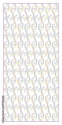 Swirling Interlocking Lines Multicolor Background