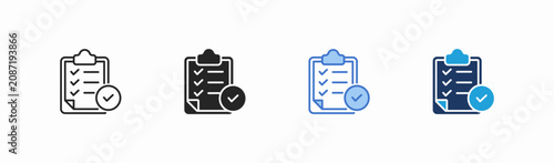 Cuadro en lienzo Set of compliance icon collection in multiple style