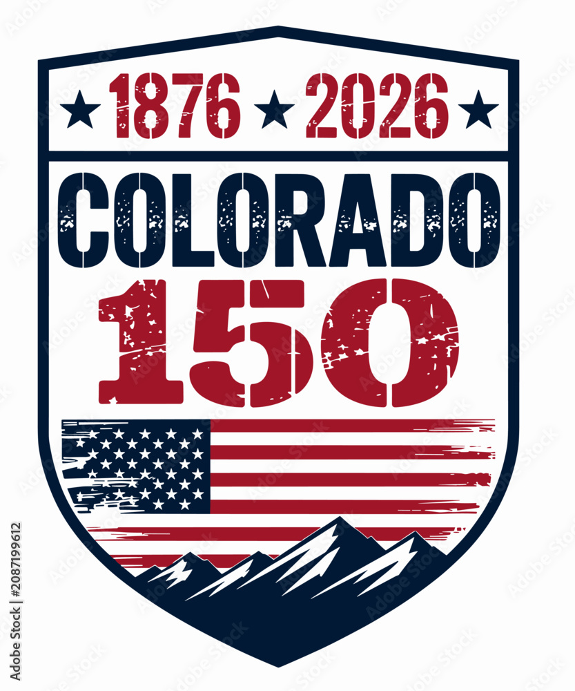 Fototapeta premium America 250 Colorado 150 Years American Lover