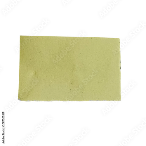 Green square block on light background