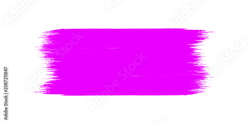 Vibrant pink brush stroke on white