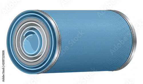 Bilde på lerret Rolled WinterFrost Armor durable winter textile vector in frost blue and metalli