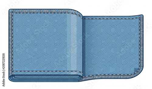 WinterFrost Armor heavyweight durable fabric swatch in frost blue and metallic silver vector illustration