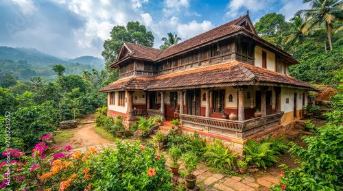 Chikmagalur house, Chikmagalur architecture, Malnad architecture, Karnataka traditional house, Chikmagalur traditional architecture, Malnad house, heritage architecture, ethnic architecture, vintage.