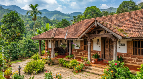 Chikmagalur house, Chikmagalur architecture, Malnad architecture, Karnataka traditional house, Chikmagalur traditional architecture, Malnad house, heritage architecture, ethnic architecture, vintage.