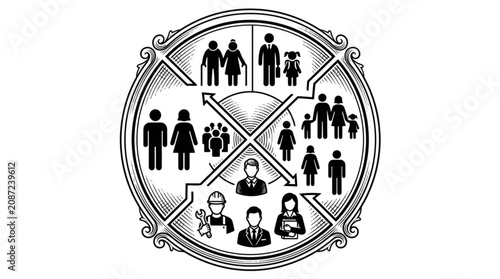 Family tree diagram showing generations and relationships.