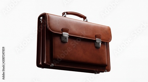 brown leather briefcase