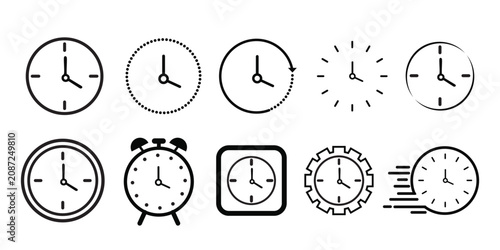 Clock icon vector illustration