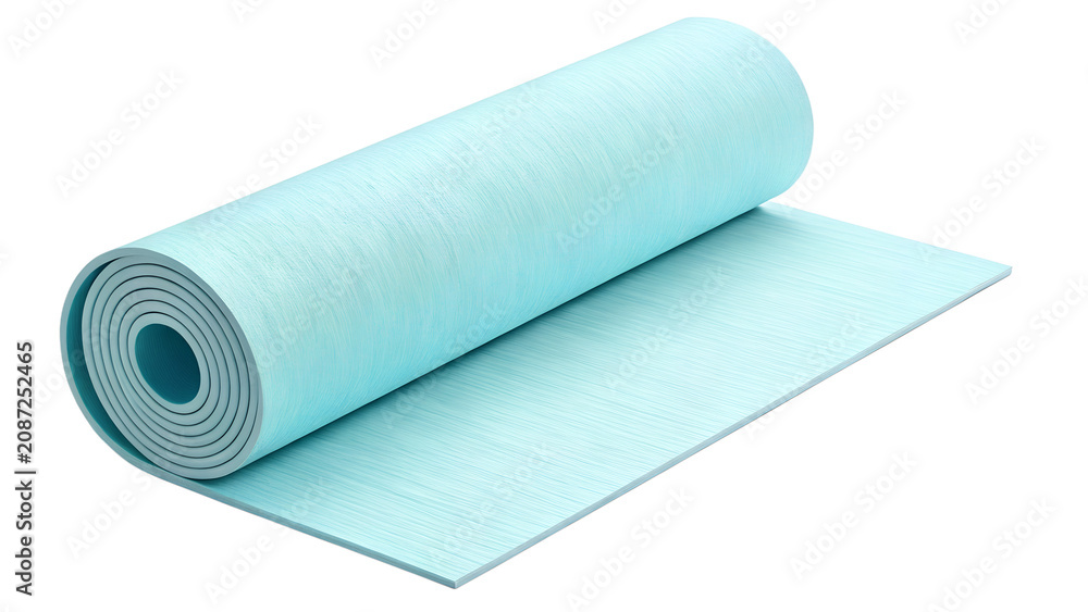 Obraz premium Light Blue Rolled Paper Strip Blank Unrolled Parchment Scroll Banner