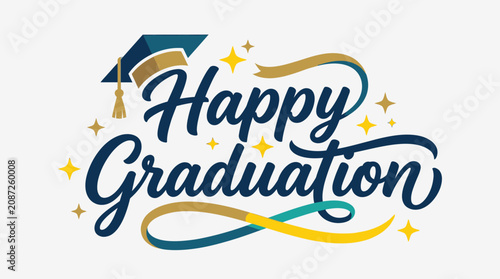 Fotografie Happy Graduation Celebration Design Element.