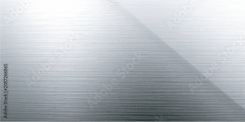 Schilderij op canvas Brushed Silver Stainless Steel Metal Texture Background with Shiny Aluminum Allo