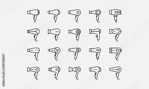 Advanced Hair Dryer Vector Icon Illustration