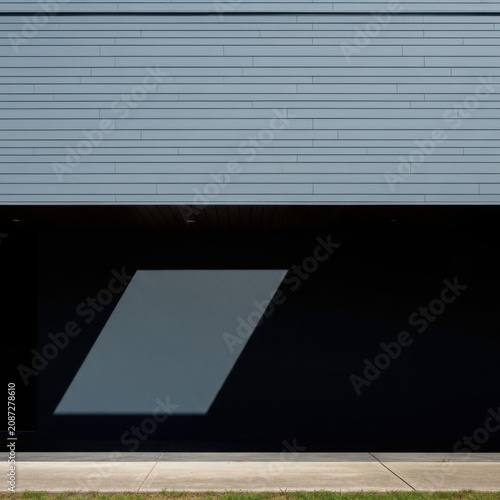 Modern Geometric Facade With Light Shadow Play Graphic Abstract Architecture Building