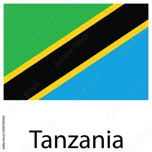 Official national flag of tanzania with sovereign state tanzania national identity patriotic government sovereign politics international independence official sovereignty