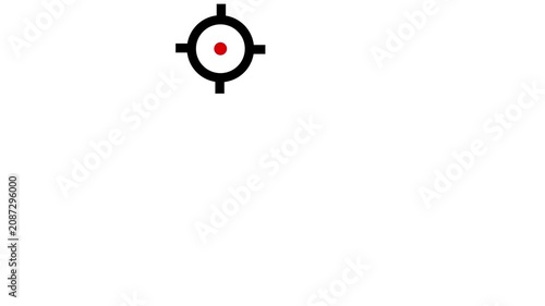 Target video color line icon. Target Icon for website design and desktop envelopment, development. Premium Pack.target icon motion animation,
