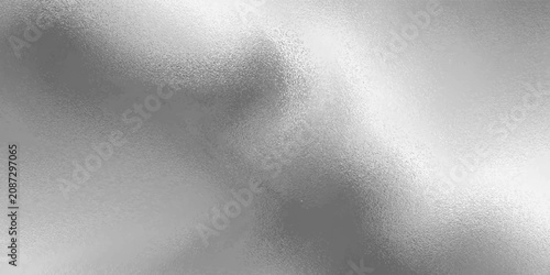 Obraz na plátne Shiny silver foil metallic texture - glossy gray steel gleaming surface, frosted glass effect with blur glare reflection, bright polished metal material