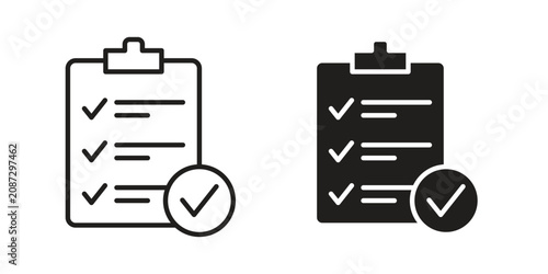 Survey icon for mobile application, button and website design.