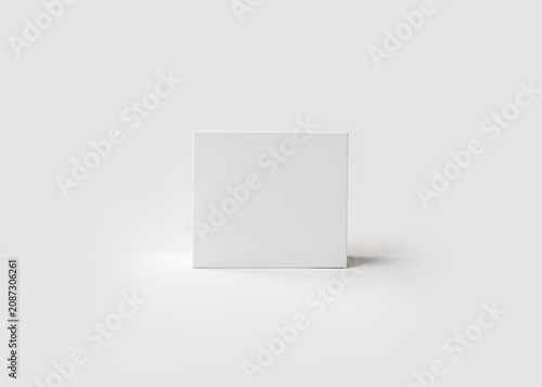 Blank white product packaging box mockup